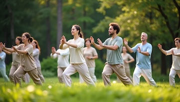 people practicing tai chi chuan