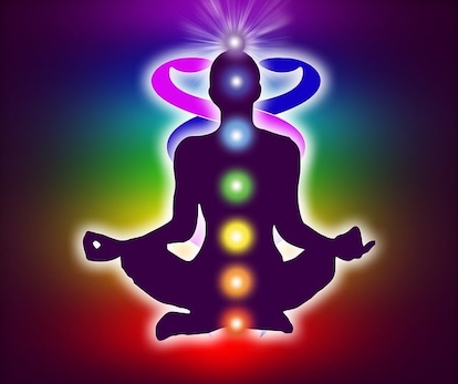 Kundalini energy risign through Nadis energy channels along the chakras