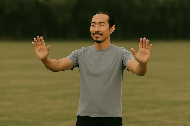 A man practicing Qigong