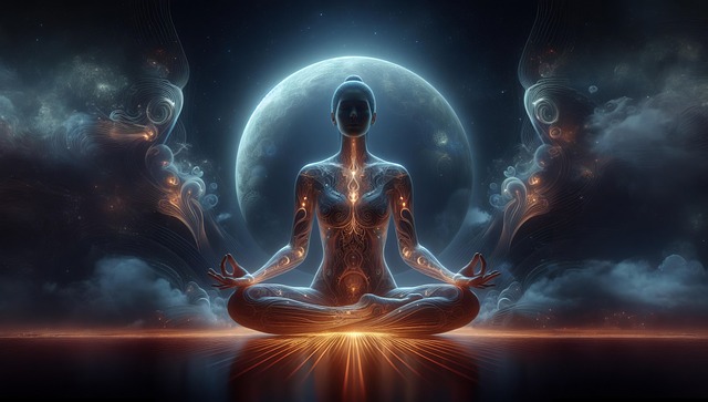 Metaphoric image of chi energy manifested in the trunk of the body
